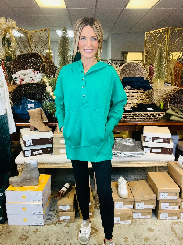 Huge Discounts OH SNAPP PULLOVER-GREEN