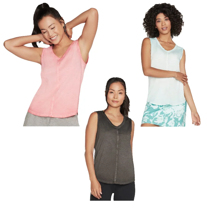 Price Buster Skechers Ladies Diamond Wash Hatha V-Neck Tank