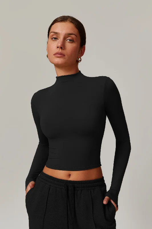 Weekend Specials to Delight Ellie Long Sleeve Top - Black