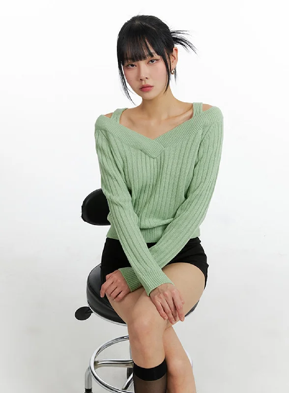 Steals and Deals V-Neck Lace Ruched Long Sleeve Top IF402
