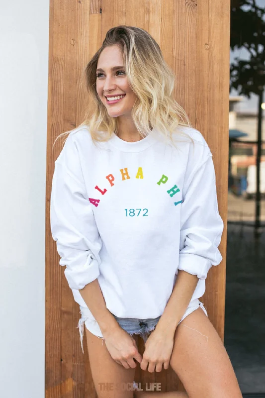 Quick Sale Alpha Phi Team Pride Crewneck