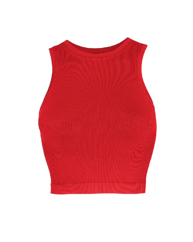 Huge Discounts LUMINOUS Ribbed Vest | Bright Red