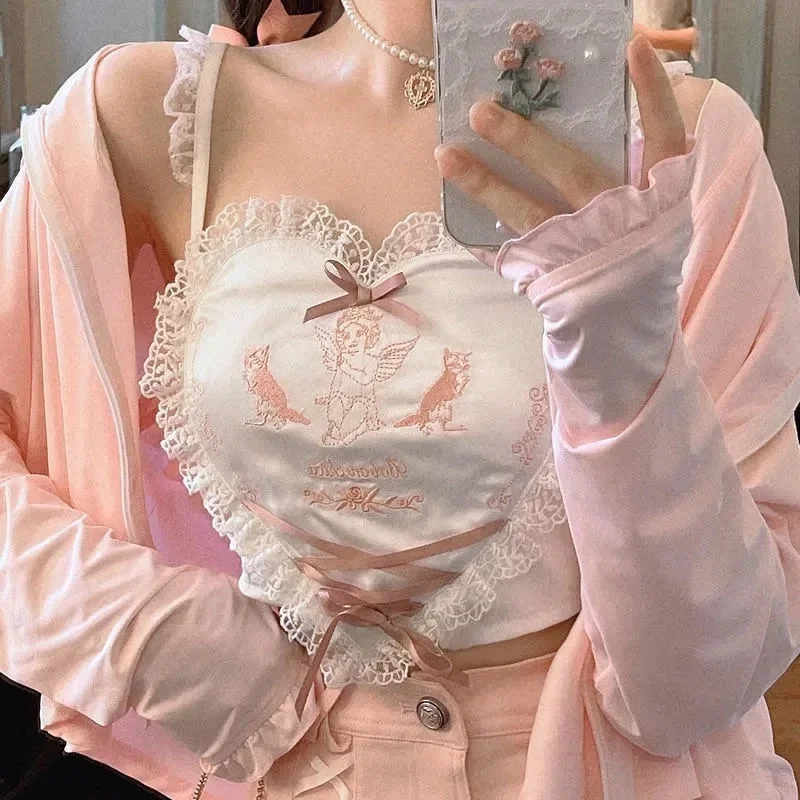 Can't Beat Valentine Angel Crop Top