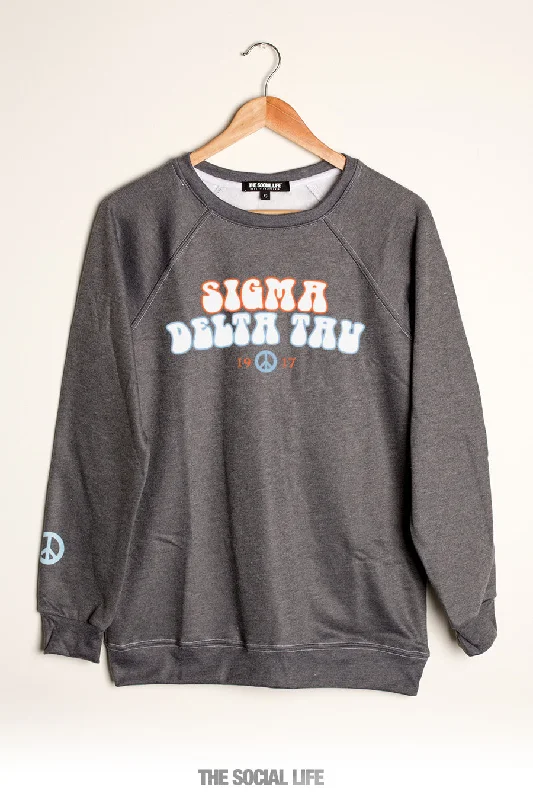 Buy Today Sigma Delta Tau Peace Raglan Crewneck
