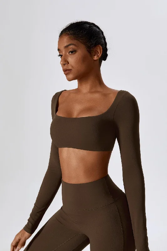 Take Advantage Haven Crop Top - Brown