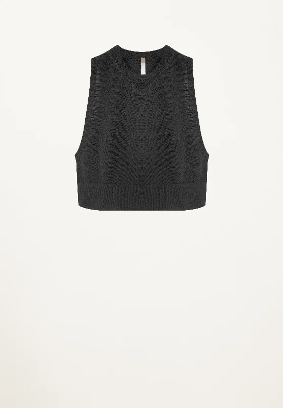 Discount Deals Cafe Tank in Black
