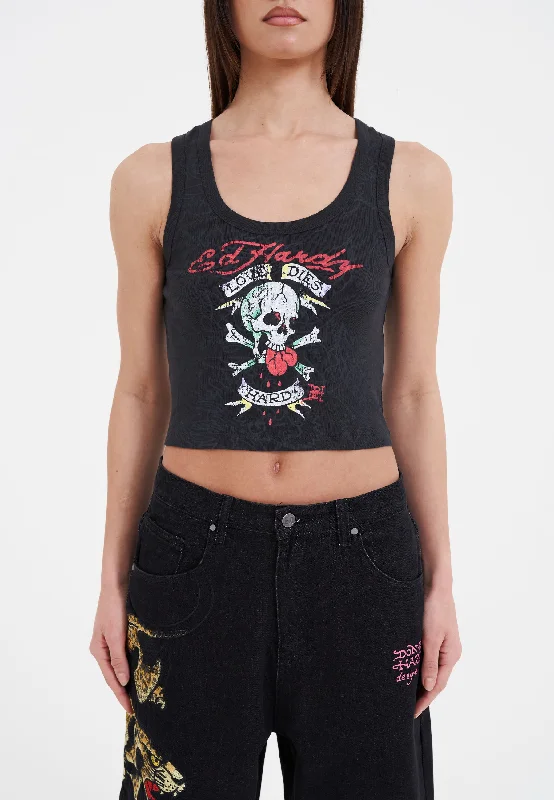 Epic Value Womens Love-Dies-Hard Vest - Black