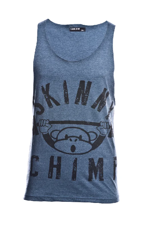 Limited Edition Classic Raw Cut Unisex Gym Vest-Blue