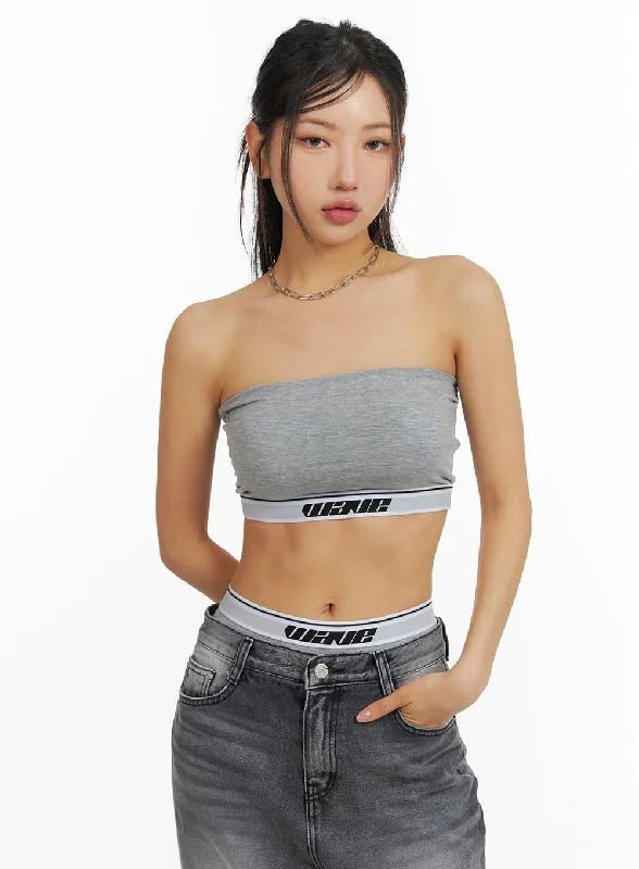 One-Day Only Contrasting Banding Tube Top CM411