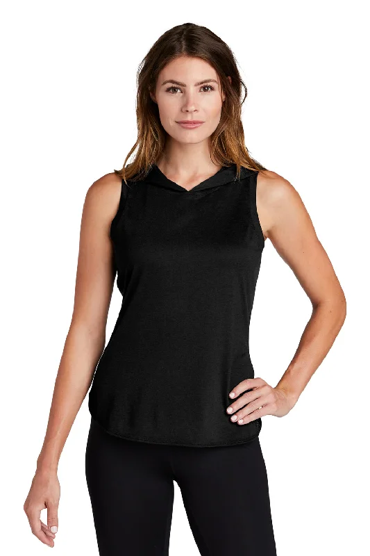 Can't Beat Sport-Tek Womens Draft Moisture Wicking Hooded Tank Top Hoodie - Black