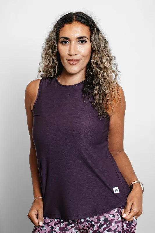 Overstock Rosa Active Tank Plum - Show Up As You Are