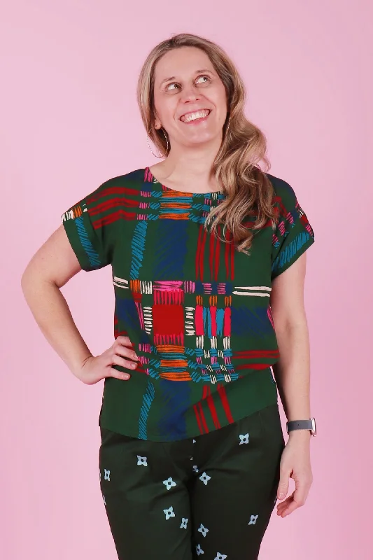 Weekend Price Cuts Galore Libby Top Painted Plaid