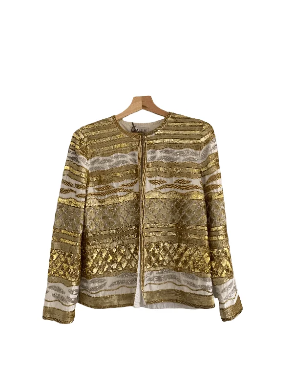 The Best Prices Leslie Fay Embellished Jacket Gold UK Size 12