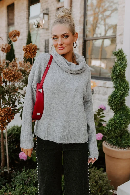 Steals and Deals Plush Comfort Sweater In Grey