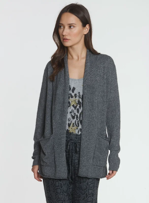Weekend Discounts to Enjoy Core Pocket Cardigan - Charcoal