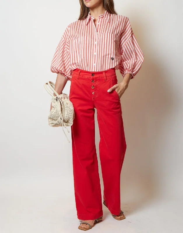Early Bird Pants With Exposed Buttons