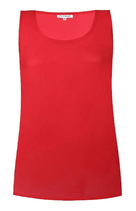 TIME-Limited Offer Zhenzi Georgia Vest Top in Red