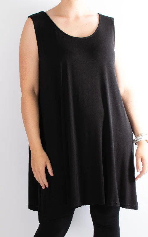 Pay Less Tunic Vest | Black