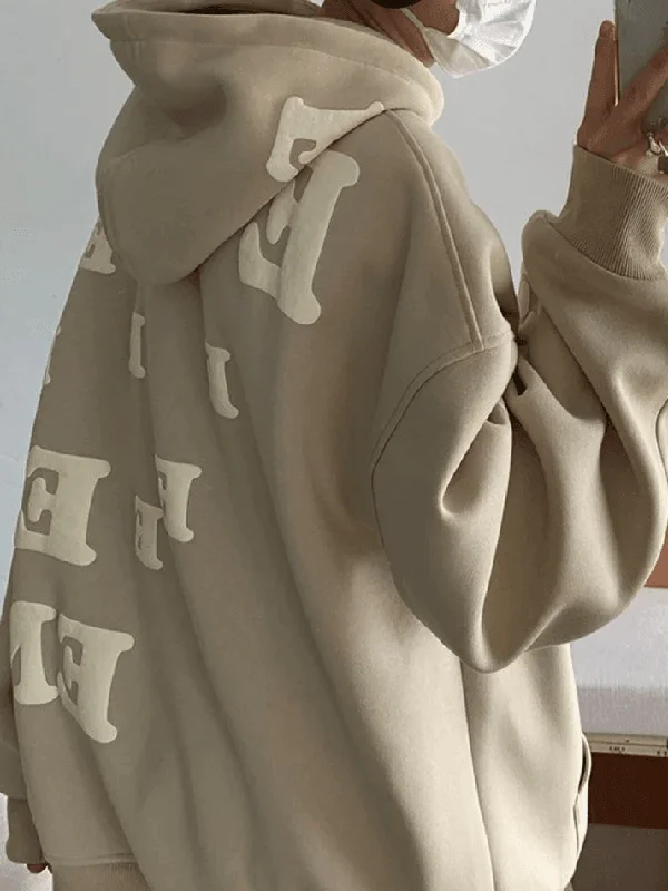 Crazy Deals Men's Alphabet Graphic Pullover Hoodie