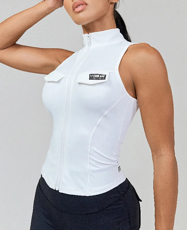 Great Deal Army Abs Tank - White