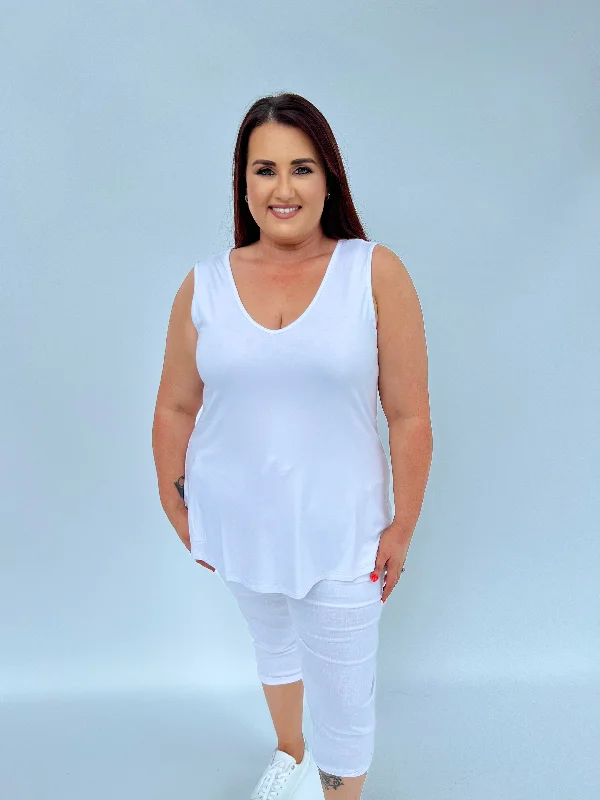 Fantastic Deals Mellomi Amy Reversible Vest Top in Snow White