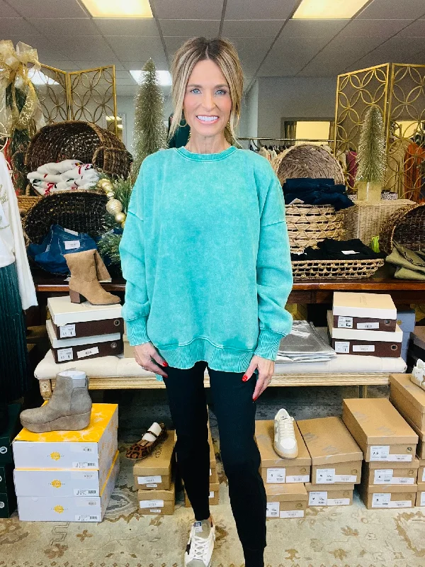Holiday Sale HEAR THE JINGLE PULLOVER-GREEN