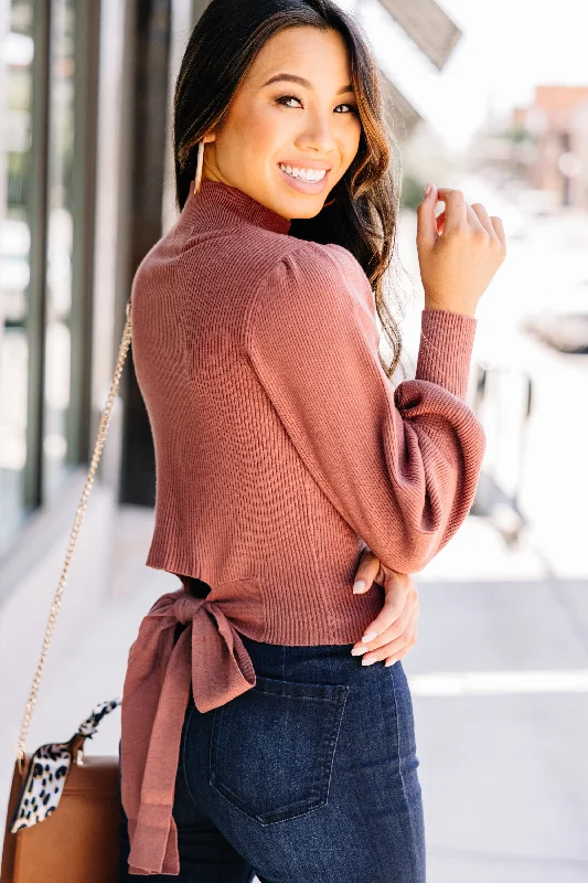 Price Slash Be Yourself Merlot Red Turtleneck Sweater
