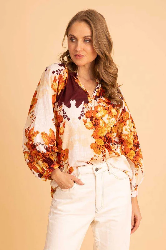 Discount Deals Anastasia Blouse White Floral