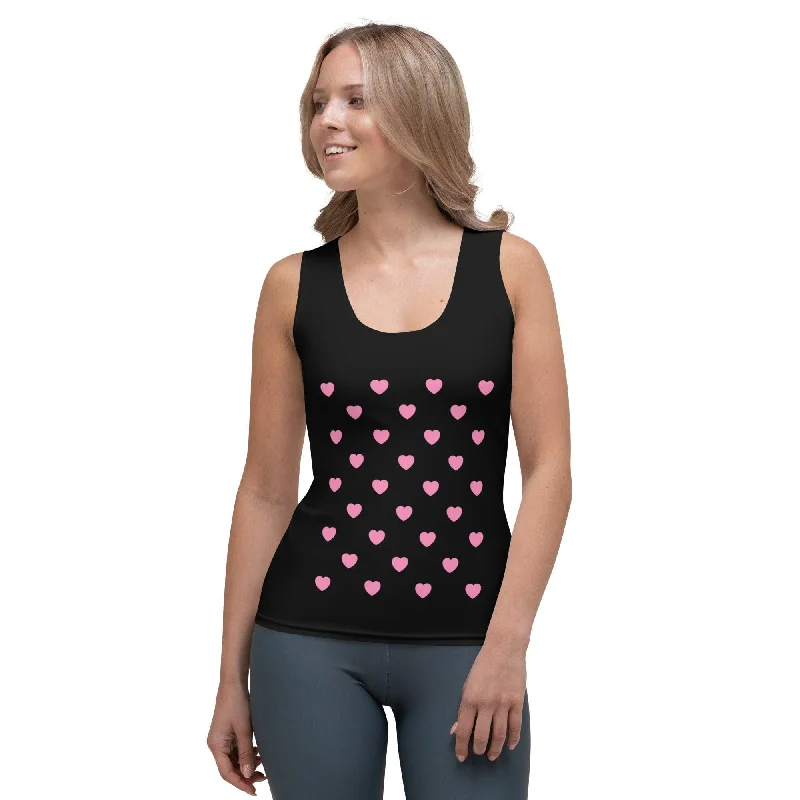 Weekend Deals to Brighten Your Day Tank Top - HERTTAHOUND HEARTS pink