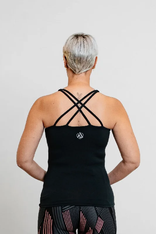 Limited Edition Second Skin Strappy Vest - Black