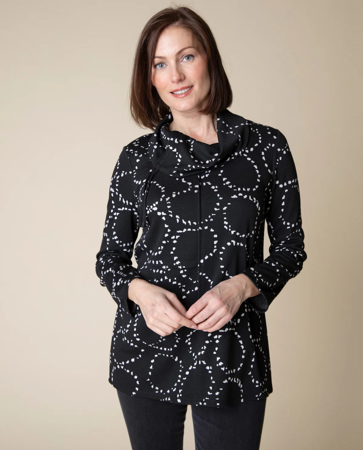 Special Offer Habitat, 65671 Black Tie Neck Tunic