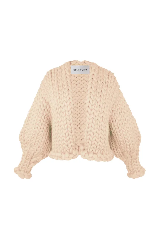 Celebrate the Weekend with Discounts Cream Colossal Knit Cardigan