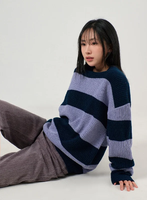 Now or Never Stripe Knit Sweater OF405