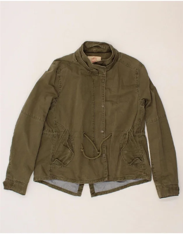 Crazy Deals LEVI'S Womens Bomber Jacket UK 16 Large Khaki Cotton