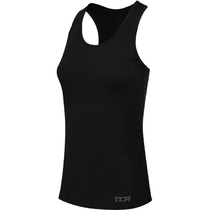 Exclusive Savings TCA Natural Performance Womens Running Vest Tank Top - Black