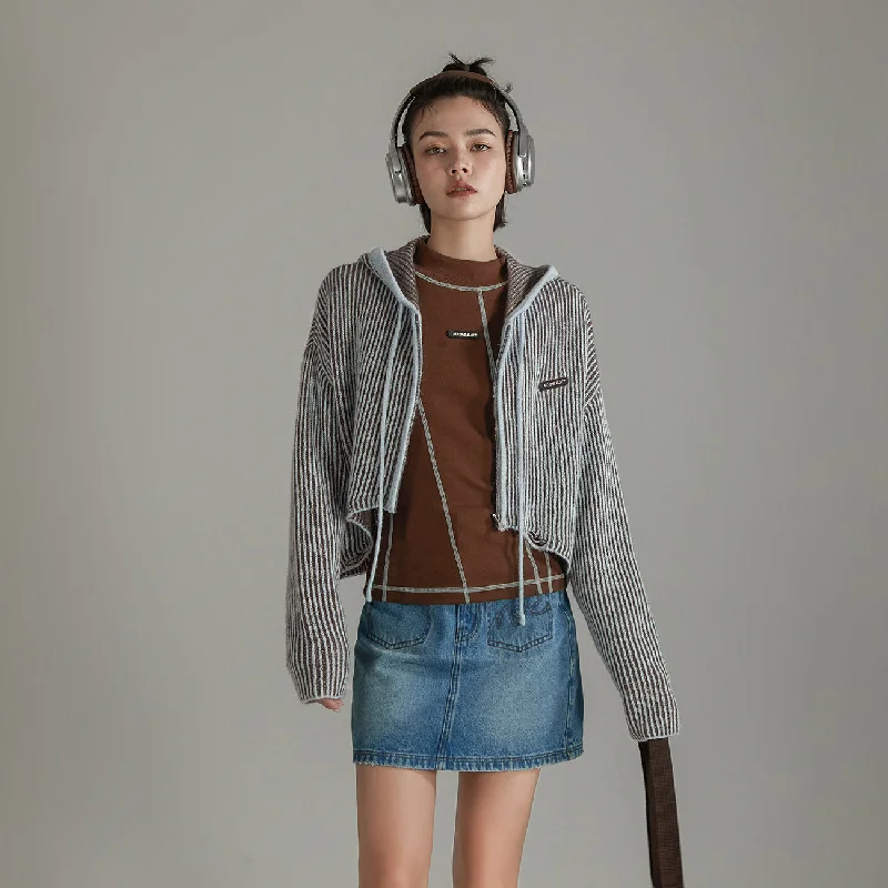 Crazy Deals Zip-Up Hooded Knit Cardigan