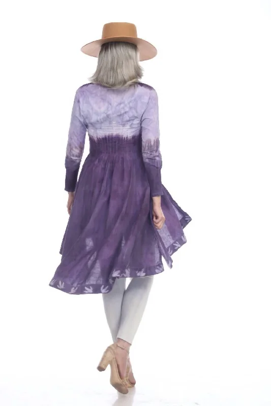 Weekend Offers That Sizzle Victoria Pleated Cotton Duster In Logwood