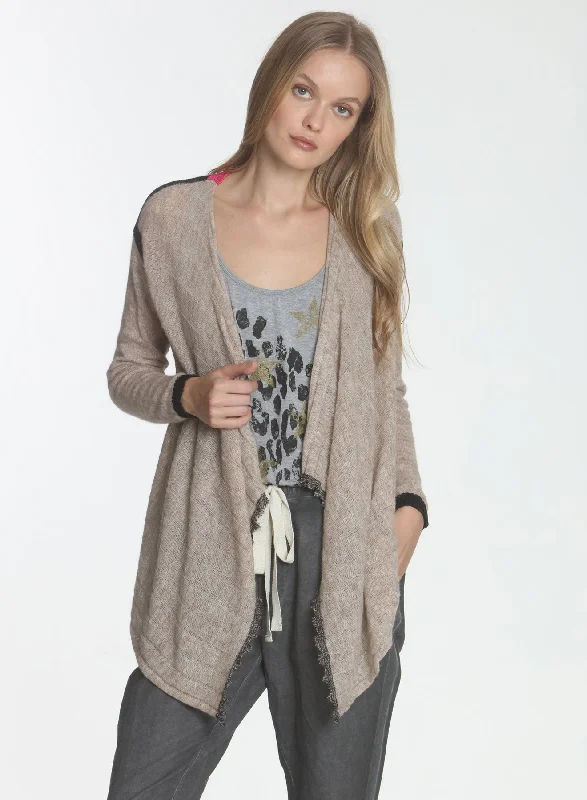 Weekend Savings Bonanza Sofia Scarf Cardigan - Oatmeal