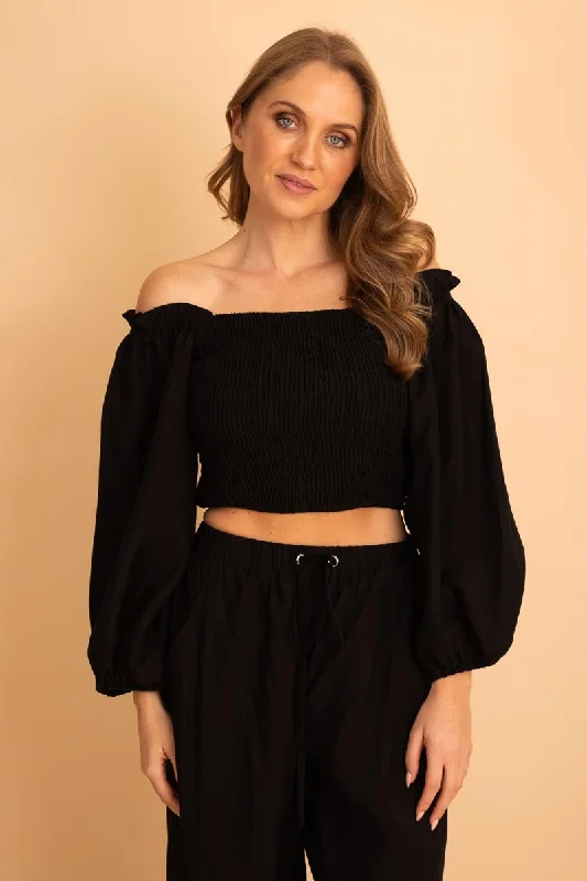 Holiday Sale Drake Top Black