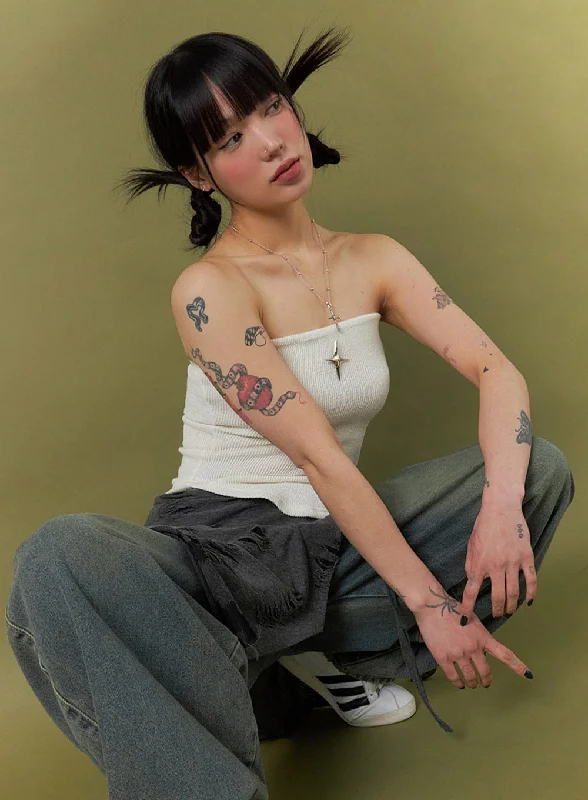 Take Advantage Stud Knit Tube Top IJ410