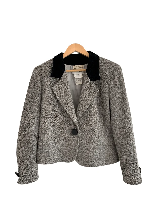 Unmissable Sale Yves Saint Laurent Wool Jacket Grey EU38 Size UK 10