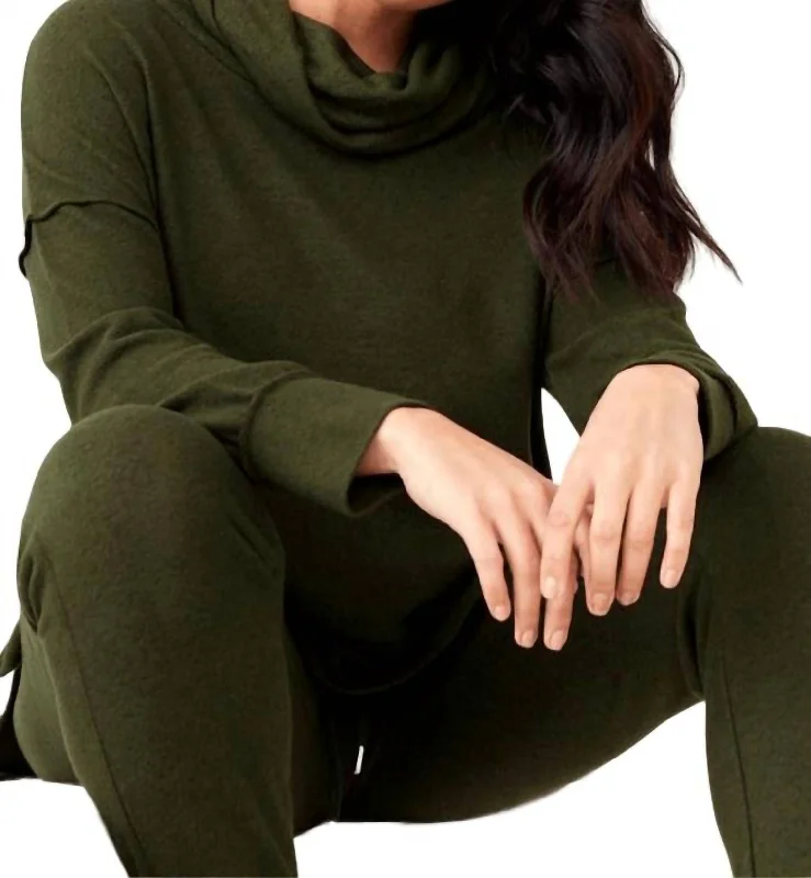 Weekend Deal Cowl Poncho In Sage