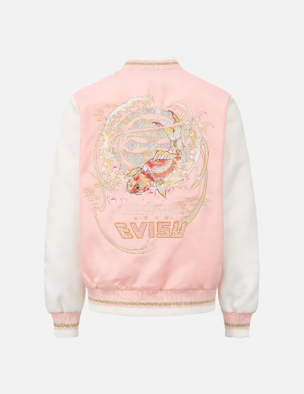 Don't Wait “Koi Playing in the Waves” and Kamon Embroidery Souvenir Jacket