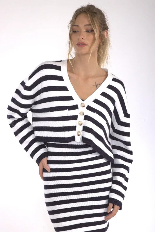 Today’s Deal Stripped Boxy Cardigan