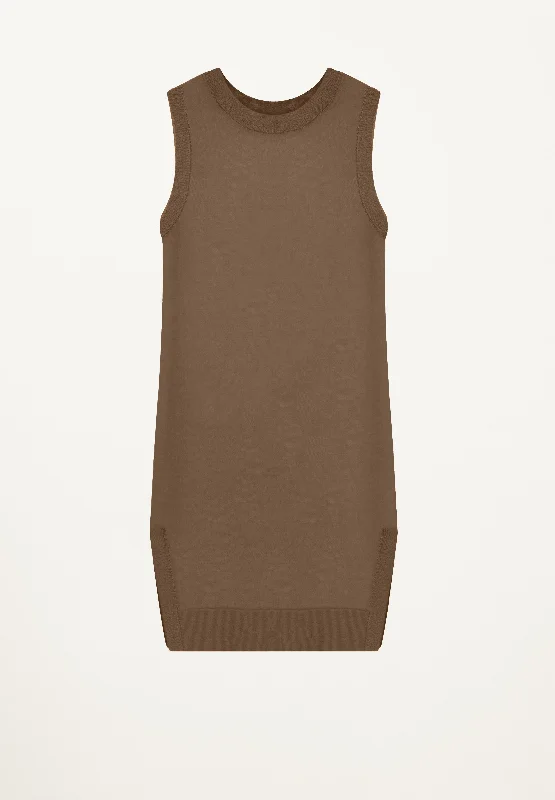 Super Deal Sleeveless Tunic in Nutmeg