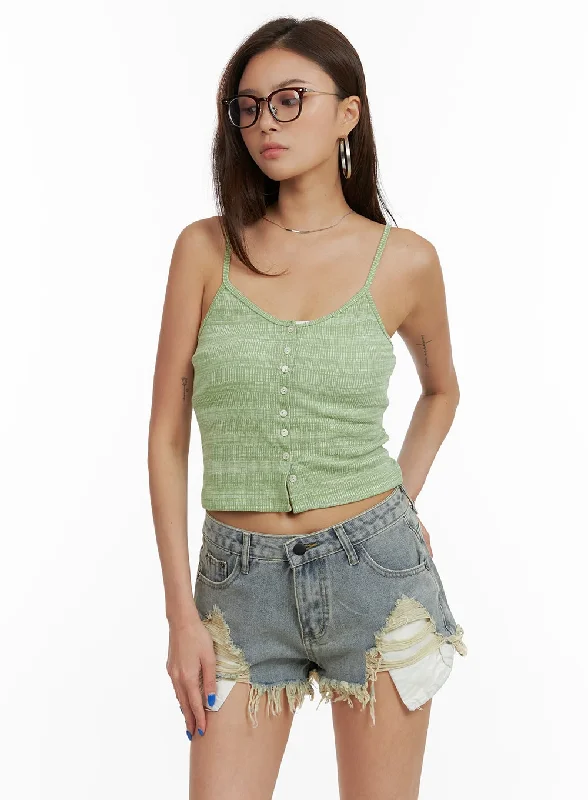 Deal Frenzy Buttoned Cami Top CY431