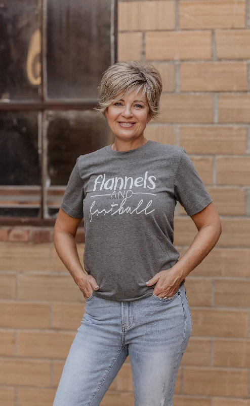 Weekend Specials You Can't Miss FLANNELS & FOOTBALL CREW NECK GRAPHIC TEE
