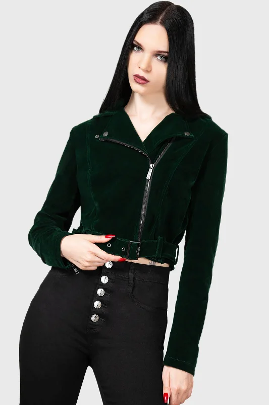 Flash Deals Emerald Goddess Biker Jacket