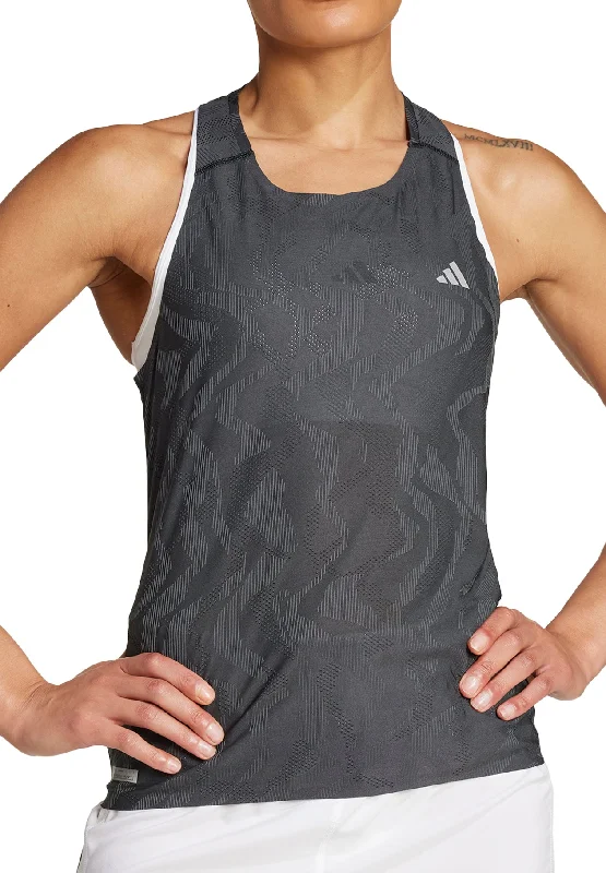 Extra Discounts adidas Ultimate HEAT.RDY Engineered Womens Running Vest Tank Top - Grey