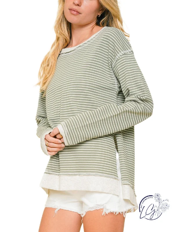 Weekend Wonders Await! A Nice Surprise Striped Pullover